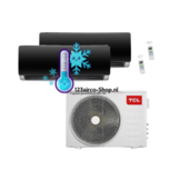 TCL Duo-Split Wand Airco black