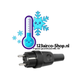 Rubber stekker met randaarden zwart