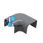 Antraciet  Tecnosystemi Optima platte bocht 90gr CP75 RAL7016